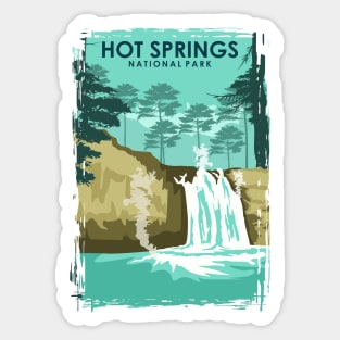 Hot Springs National Park Travel Poster Sticker